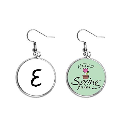 Pendientes Epsilon estilo silueta negra con acabado de alta joyería griega decorativa