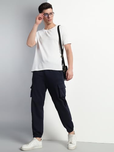 Image of Q - RIOUS Men Cargo || Men Cargo Pants || Men Cargo Pants Cotton || Cargos for Men, Black, 28