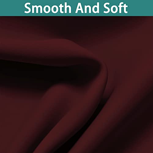 Image of Yakamok Burgundy Red Blackout Patio Door Curtain Panels W70 x L84,1 Panel | Noise Reducing Barrier Panel for Sliding Glass Door, 2 Thick Layers Heat Full Light Blocking Patio Door Drapery