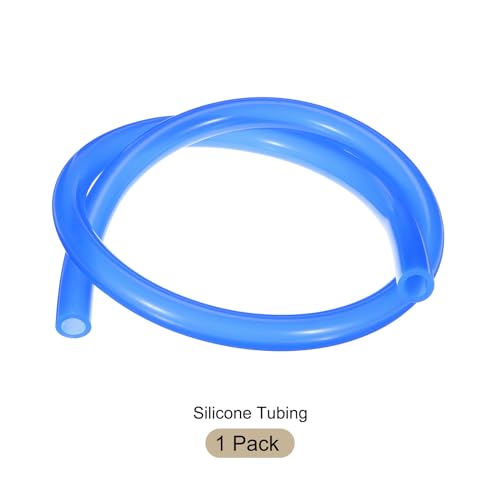 Image of 1m(3.3ft) 12.7mm(1 /2 inch) ID x 19mm(3 /4 inch) OD Silicone Tubing Blue Industrial Plastic Tubing Pure Silicone Hoses for Pump Siphoning Draining Irrigation Brewing