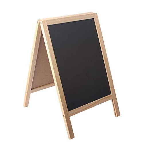 BangQiao Freestanding Wooden A Frame Double Sided Chalkboard for Tabletop Menu Board, Wedding Message Sign