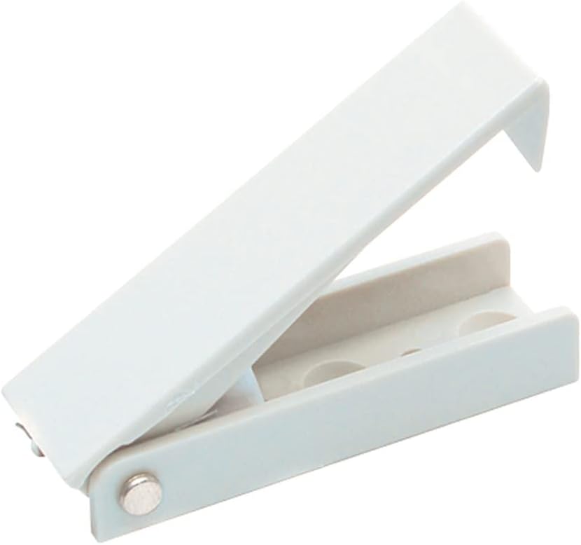 RV Designer E212, Squared Baggage Door Catch, White, 2 Per Pack, Compartment Hardware