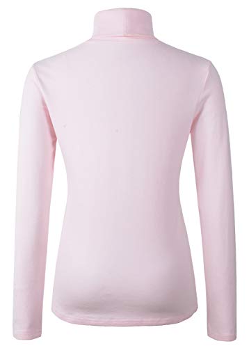 Image of Women's Soft Cotton Turtleneck Top Basic Pullover Sweater