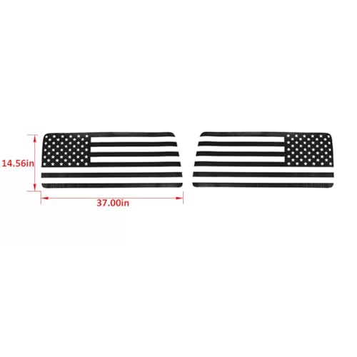 Image of Rear Window Decals Sliding Window Glass Emblem Stickers for Ford Bronco 2021 2022 2023 2024 Exterior Accessories (American Flag)