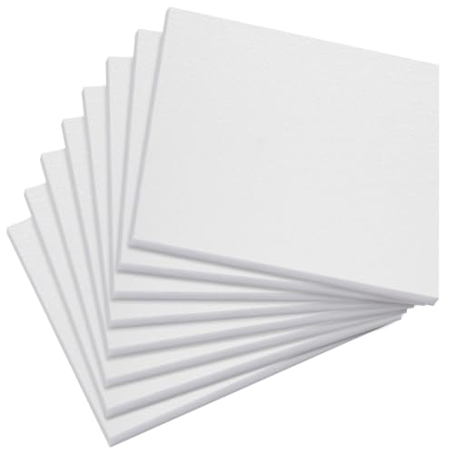 Frienda 8 Pcs Polyethylene Foam Sheet 12 x 12 x 0.5 Inch White