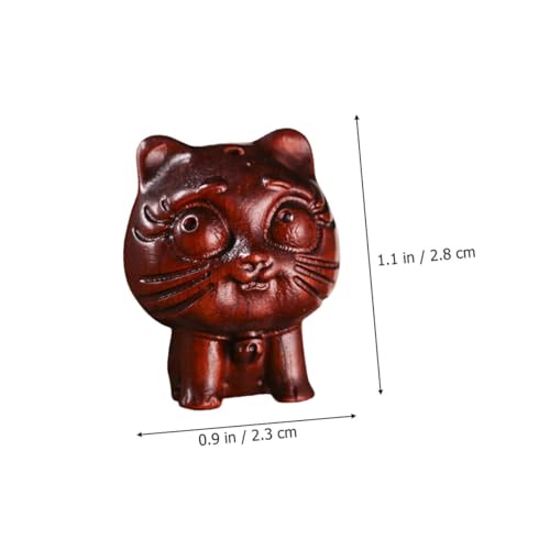 Figurines de chat miniatures en bois pour une déco zen - 5