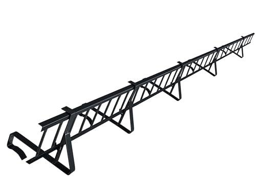 Komplettes Schneefanggitter-Set, 3,0 m lang, mit 5 Halterungen für Dachsteine (Beton) und Dachziegel (Ton) zum Einhängen an der Lattung (Gitterhöhe: 20 cm, RAL 7016 Anthrazit)