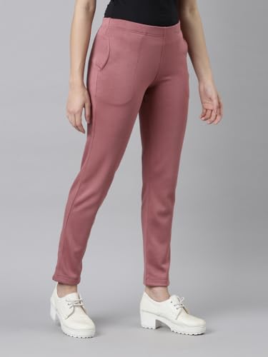Image of GO COLORS Solid Ultra Warm Kurti Pant for Women | Mid Rise, Warm tech