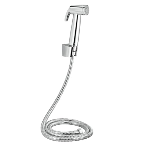 Spring Health Faucet | ABS Premium Jet Spray for Toilet | Anti-Corrosion Hand Faucet with 1 mtr CP Hose & Wall Hook| 1 yr Warranty (S1148CBBAMZ- Chrome Colour)