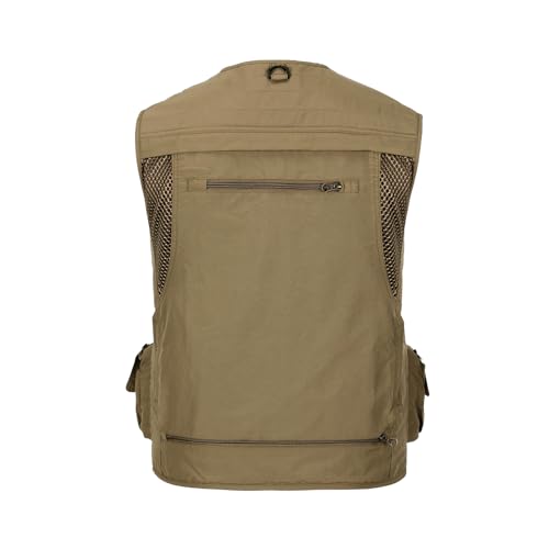 Image of Hbufnha Outdoor Fishing Hunting Vest Multi Pockets Work Cargo Jacket