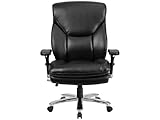 Flash Furniture HERCULES Series 24/7 Intensive Use Big & Tall 400 lb. Rated Black LeatherSoft Ergonomic Office Chair with Lumbar Knob