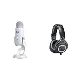 Audio-Technica ATH-M50x Professional Studio Monitor Headphones Bundle with Blue Microphones Yeti USB...