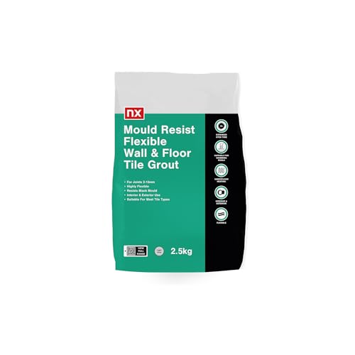 NX Mould Resist Light Grey Wall & floor tile Grout 2.5kg