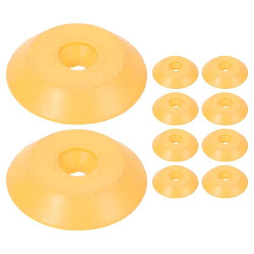 Housoutil 10 Piezas Clavo De Ciego Clavos Ciegos Montante Ciego Para Patio Clavo De Advertencia Táctil Perno Táctil Vía Clavo Para Persiana De Patio Clavo De El Plastico Yellow