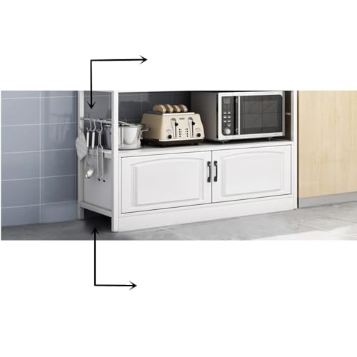 NKX Multipurpose Storage Cabinet Corner Kitchen Sideboard White 100 * 40 * 158cm Wood White