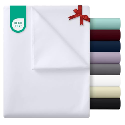 Utopia Bedding - Flach Laken ohne Gummizug - 167 x 243 cm - Oeko-TEX Zertifiziert - Weich Gebürstetes Polyester – Mikrofaser – Flaches Blatt –...