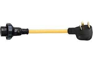 Weekender3030PA 30A Male-30A Female Detach Adapter Cord w/Handle, 12”