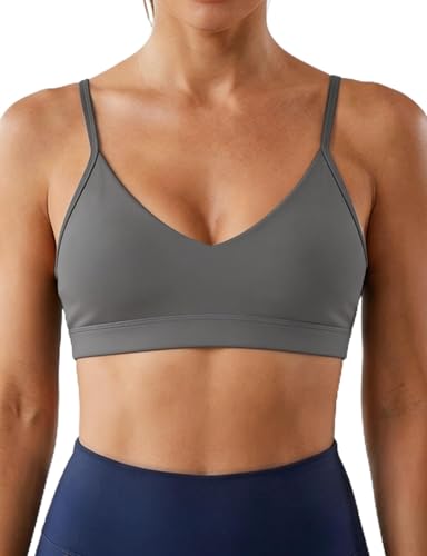 Image of Buauty Sports Bras for Women Criss Cross Back Medium Support Yoga Wireless Padded Bra with Removable Cups Racerback Bra 4 Gym