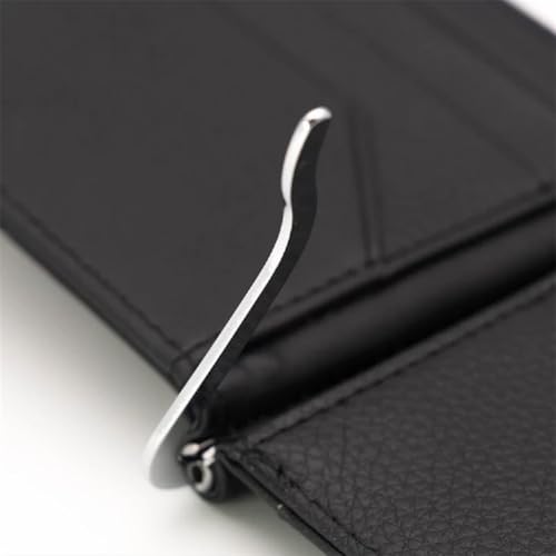 Black Metal Bifold Money Clip Bar Wallet Replace Parts Spring Clamp Cash Holder 70mm Spring Metal Money Clip Insert Bar Replacement for Bifold Wallet2