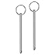 M METERXITY 2er-Pack Schnellspannstifte, 1/4 [6mm] Durchmesser, 3,39 [86mm] Verwendungslänge Bimini Top Stift für Schiffbau/Boot/Anhänger, 3,94 [100mm]
