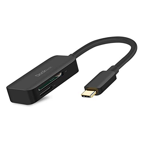 Kartenleser USB C, Dockteck USB C auf SD/MicroSD Kartenlese (2-in-1), USB C (Thunderbolt 3) SD Card Reader für MacBook Pro, Surface Book 2, Dell XPS