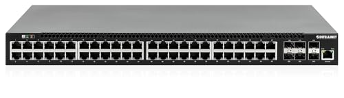 Intellinet 54 Port L3 Managed PoE+ Ethernet Switch - with 48 Poe Ports and 6 SFP+ Uplinks, 850W Power Budget, 30W per Port, Self-Healing, Cloud Management, 19