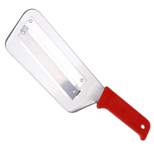 Cortadora de verduras de doble cuchilla: material robusto y cocine rápidamente el cuchillo de verdura con mango rojo | Gadgets Peeler de cocina de repollo para cola de zanahoria de repollo