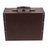 Des détails impeccables : ce coffre en bois est doté de serrures et de poignées de qualité, alliant élégance et fonctionnalité pour vos besoins de rangement décoratif ou de boîte à bijoux, accessoire de petite valise vintage, accessoire photo