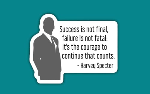 Harvey Specter Quote Sticker Suits TV Show Waterproof Vinyl Suits Fan Gift Lawyer Attorney Gift Law Student (3 inches)