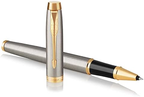 Parker IM Ballpoint Pen | Premium Warm Silver | Medium Point Blue Ink | Gift Box
