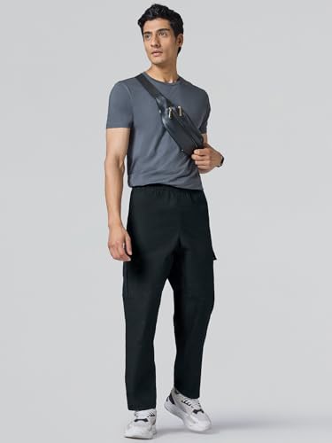 Image of XYXX Rove Ripstop Cargo | Solid Relaxed Fit | Wide Leg Cargo Pant for Men with 5 Pockets