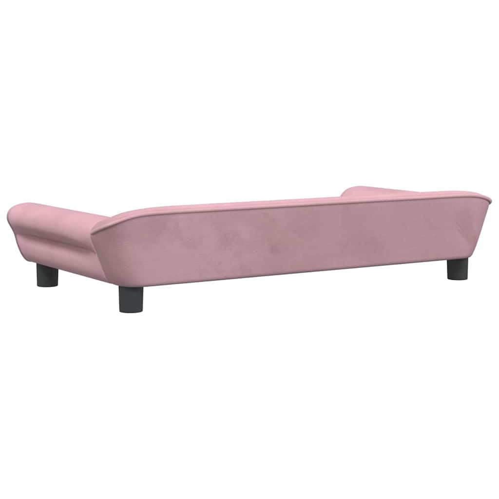 Cuccia per cani in velluto rosa, 100 x 50 x 21 cm, con materasso morbido, antiscivolo, lavabile e delicato sulle articolazioni, per cuccioli, anziani, artrosi, calmante e resistente ai graffi