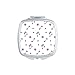 Purple Big Stars Music Notes Mirror Square Portable Hand Pocket Makeup