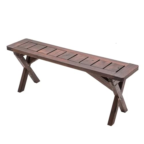Ukkajovlex Holzbänke für Draußen mit Tisch Klappbar Bank Outdoor Wetterfest Holz Gartenbank Ohne Rückenlehne 2 Sitzer Ultra-Stabil Anthrazit Rostfrei Gartenbänke für Terrasse Balkon Garten(Stools)