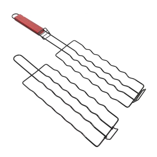 Totority Barbecue Clip Hot Dog Grill Holder Sausage Rack Bbq Accessory for Veggies Grilling Basket