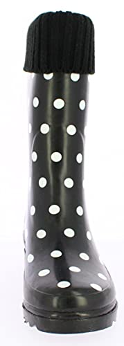 Beck Damen Dots Gummistiefel, Schwarz, 39 EU