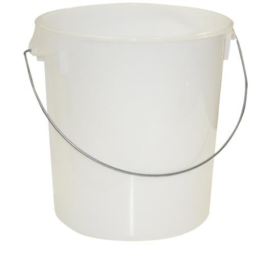 Image of Rubbermaid Commercial Products Plastic Round Food Storage Container with Handle, 22 Quart, White, High Temperature Range Food Storage for Wet /Dry Food in Kitchen /Restaurants /Cafeteria