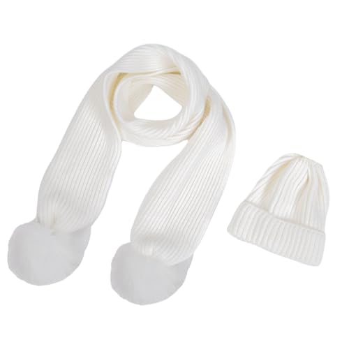 Gorro y bufanda de punto transpirable para niños conjunto de invierno suave antialérgico