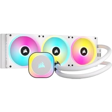 CORSAIR Cooler líquido para CPU iCUE Link H150i RGB - 360 mm AIO - Ventiladores QX120 RGB - Compatível com Intel® LGA 1700, AMD® AM5 - Hub de sistema iCUE Link incluído - Branco