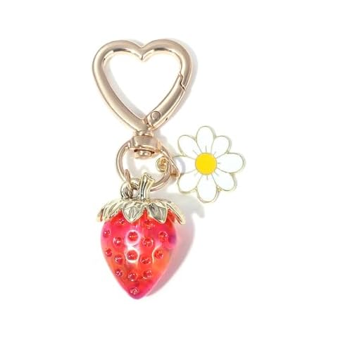 Johiear Strawberry Bag Charms Purse Charms for Handbags Strawberry Accessories Gifts for Women Purse Charms Strawberry Keychain Cover