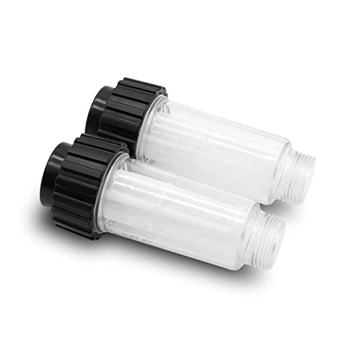 2 Pack Filtro de Agua con Inserto de Filtro (5.731-050.0) para Todos los limpiadores de Alta Presión Karcher con conexión de Agua 3/4' como Compatible con limpiadores de Alta Presión 4.730-059.0