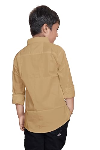Image of Sky Pearl Boys Spread Collar Casual Full Sleeve Shirt