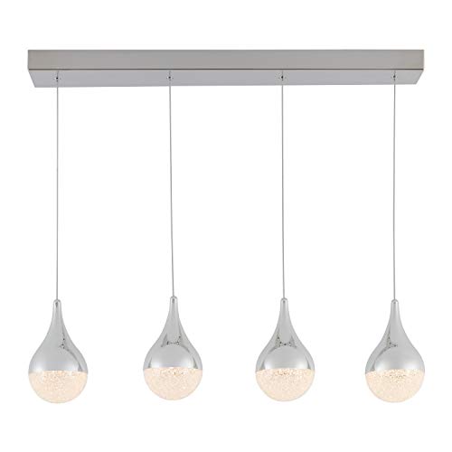 Artika Glitzer 4-LED Integrated Pendant Light, 4-Lights, Silver Artika Glitzer 4-LED Integrated Pendant Light, 4-Lights, Silver