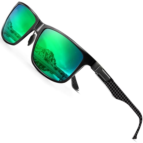 Image of ANYLUV Polarized Sunglasses for Men Rectangular Classic Al-Mg Metal Frame Sun Glasses Mens Sunglasses with UV Protection