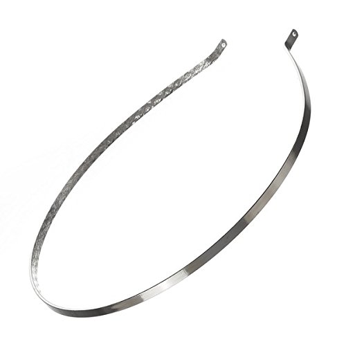 Tiara - Banda para cabeza (latón chapado en plata, 4 mm de ancho, PK1)