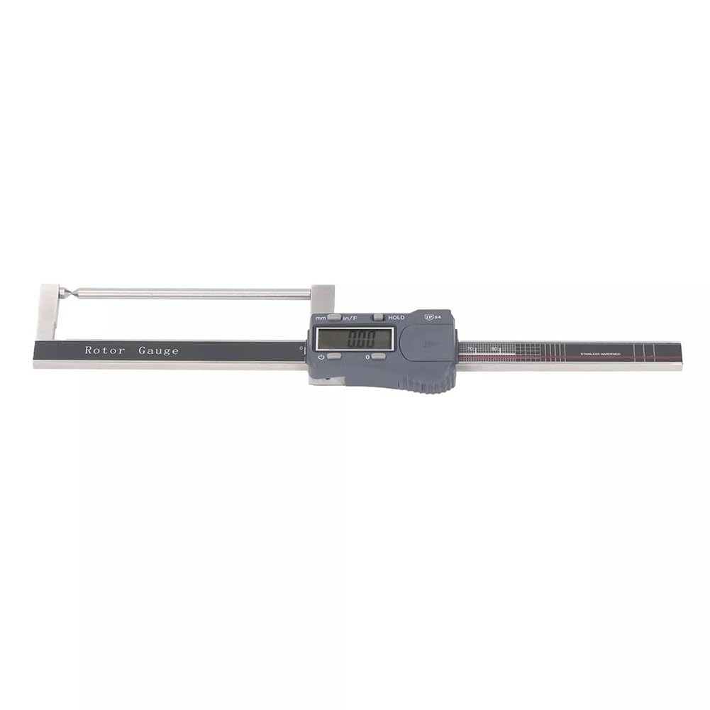 Medidor digital de rotor de freno de 0 a 80 mm con pantalla electrónica, calibrador Vernier de acero inoxidable para medir el desgaste de las pastillas de freno y el disco, IP54 impermeable