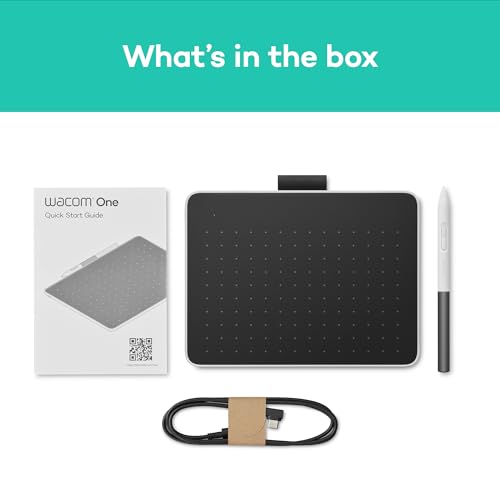 Image of Wacom One Small, Bluetooth Graphic Drawing Tablet with Pen + Software | Battery-free pen, works with Mac, Windows & Chromebook. Ideal for creative beginners, office work & students