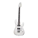 Schecter C-6 FR DELUXE Satin White Solid-Body Electric Guitar, Satin White