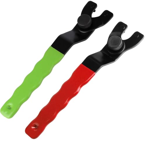 JIAKAI 2pc Adjustable Pin Spanner Wrench Green+Red