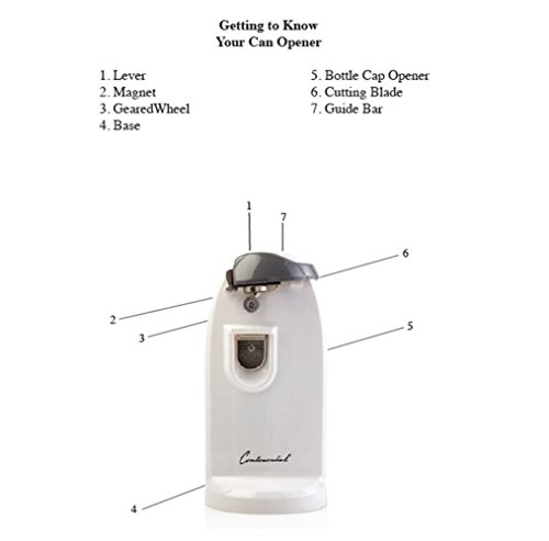 Continental Electric CE22261 Can, Bottle Opener, White - Thumbnail 7